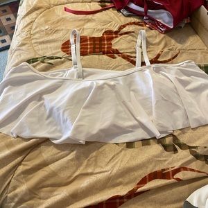 White bathing suit top